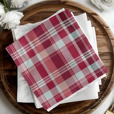 Red Plaid Digital Paper, Checkered Pattern, Buffalo Plaid Background, Scrapbook Paper, Fabric Print, Tartan Digital Paper, Seamless - Moore and Mountain