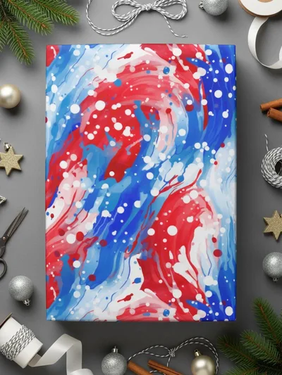 Red White Blue Digital Paper, Patriotic Seamless Pattern, Abstract Art Digital Download, July 4th Background, Scrapbook Paper - Moore and Mountain