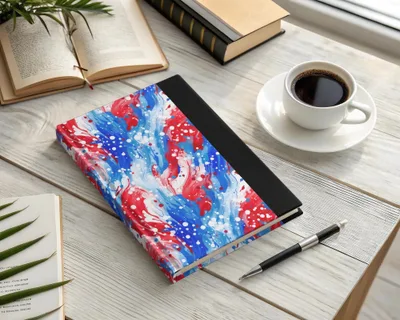 Red White Blue Digital Paper, Patriotic Seamless Pattern, Abstract Art Digital Download, July 4th Background, Scrapbook Paper - Moore and Mountain