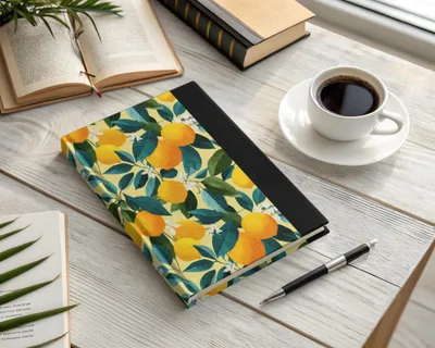 Ripe Lemons with Leaves and Blossoms Floral Pattern Digital - Moore and Mountain