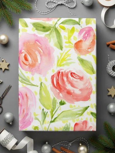 Rose Floral Seamless Pattern, Watercolor Flowers Digital Paper, Repeating Rose Design, Watercolor Floral Digital, Roses Repeat Pattern - Moore and Mountain