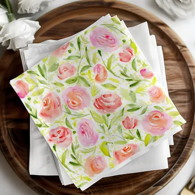 Rose Floral Seamless Pattern, Watercolor Flowers Digital Paper, Repeating Rose Design, Watercolor Floral Digital, Roses Repeat Pattern - Moore and Mountain