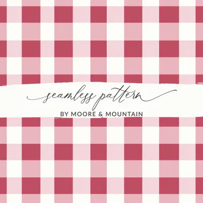 Rose Red Buffalo Check Seamless Pattern, Gingham Digital Paper Bundle, Commercial Use, High Resolution, PNG, Sublimation