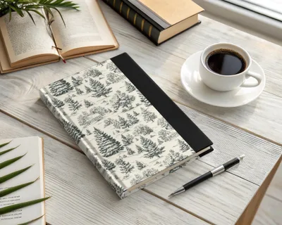 Rustic Winter Forest Toile Pattern Drawing Digital - Moore and Mountain
