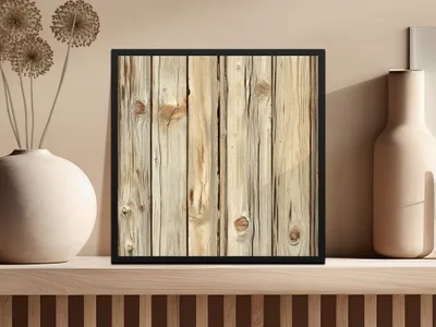 Rustic Wooden Panel Framed Wall Art Home Decor Item