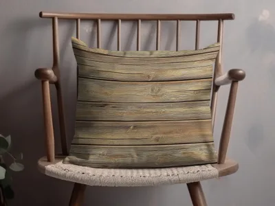 Rustic Wooden Plank Design Throw Pillow for Home Decor