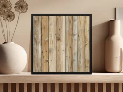 Rustic Wooden Planks Design Framed Wall Art Decor