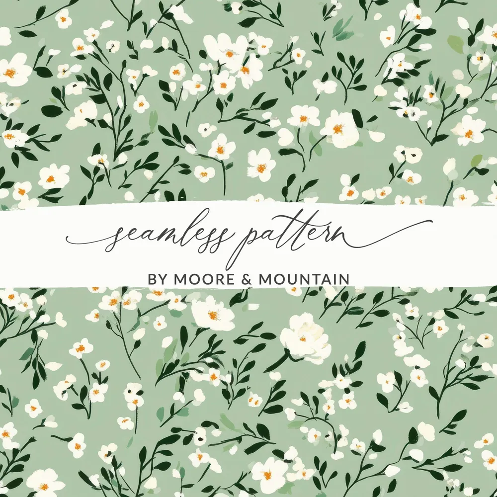 Seamless Pattern by Moore and Mountain floral design