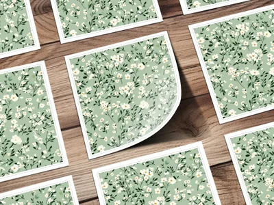 Green Floral Pattern Decorative Product for Your Space