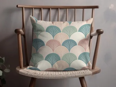 Art Deco Style Pattern Multicolor Pillow product