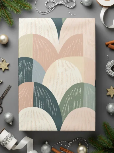 Abstract Geometric Patterned Gift Wrap for Festive Occasions