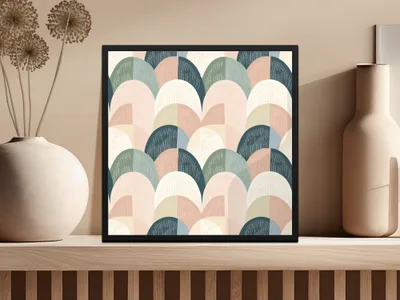 Abstract Geometric Pattern Art Print for Modern Decor