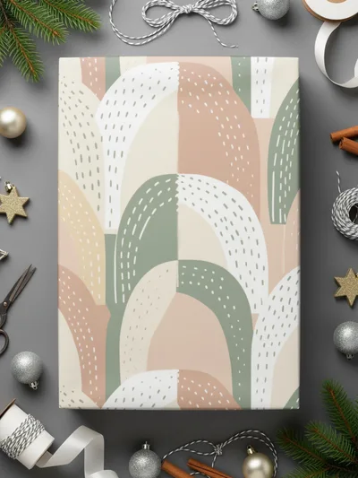 Festive Abstract Patterned Wrapping Paper for Gifts