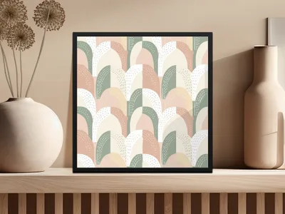 Abstract Geometric Arches Pattern Art Print Decor