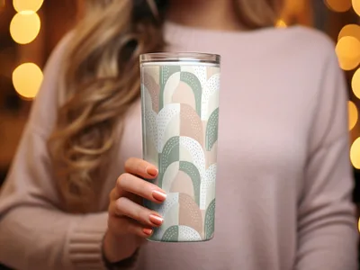 Stylish Modern Customizable Pattern Tumbler Cup