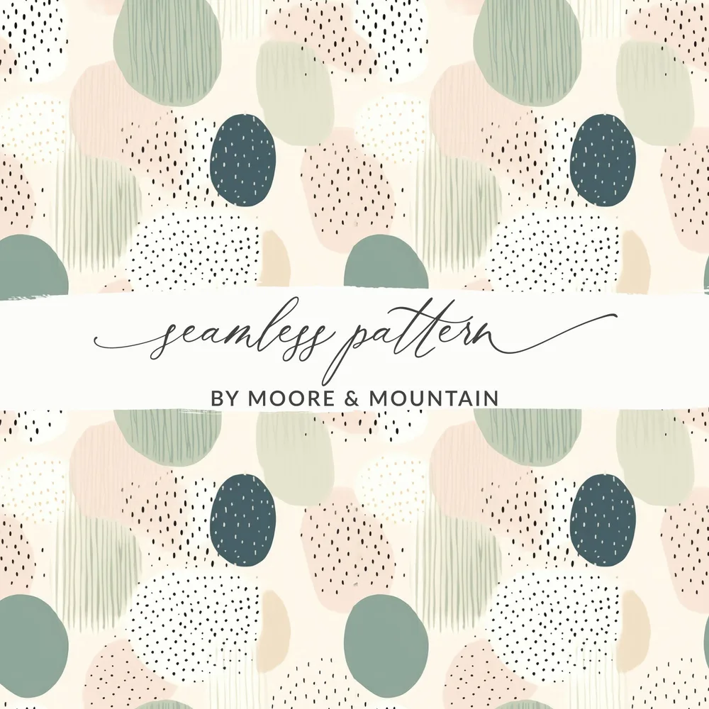 Abstract Pastel Green and Pink Seamless Pattern Design