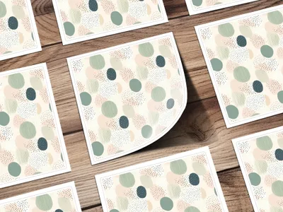 Pastel Abstract Pattern with Circles Design product