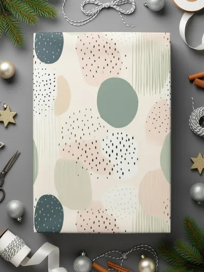 Modern Abstract Dotted Pattern Gift Wrap Paper