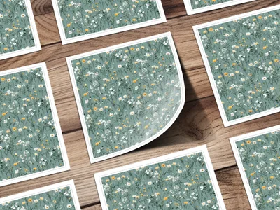 Elegant Wildflower Pattern Stickers for Your Creative Ideas