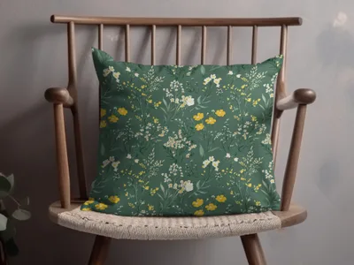Floral Pattern Decorative Throw Pillow for Home Decor