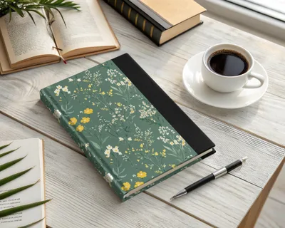 Stylish Floral Pattern Hardcover Journal Notebook