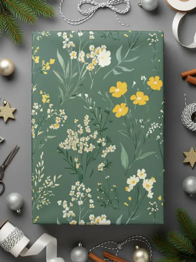 Elegant Floral Gift Wrap Perfect for Special Occasions