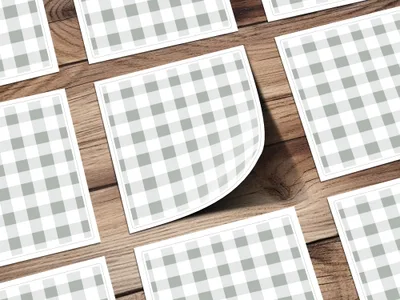 Gray and White Checkered Pattern Design product