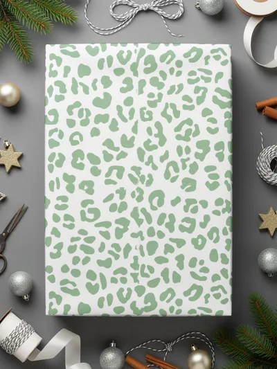 Sage Green Leopard Print, Digital Seamless Pattern, Animal Print, 2 JPEG Files, Commercial Use, Scrapbook Paper, Fabric Design - Moore and Mountain