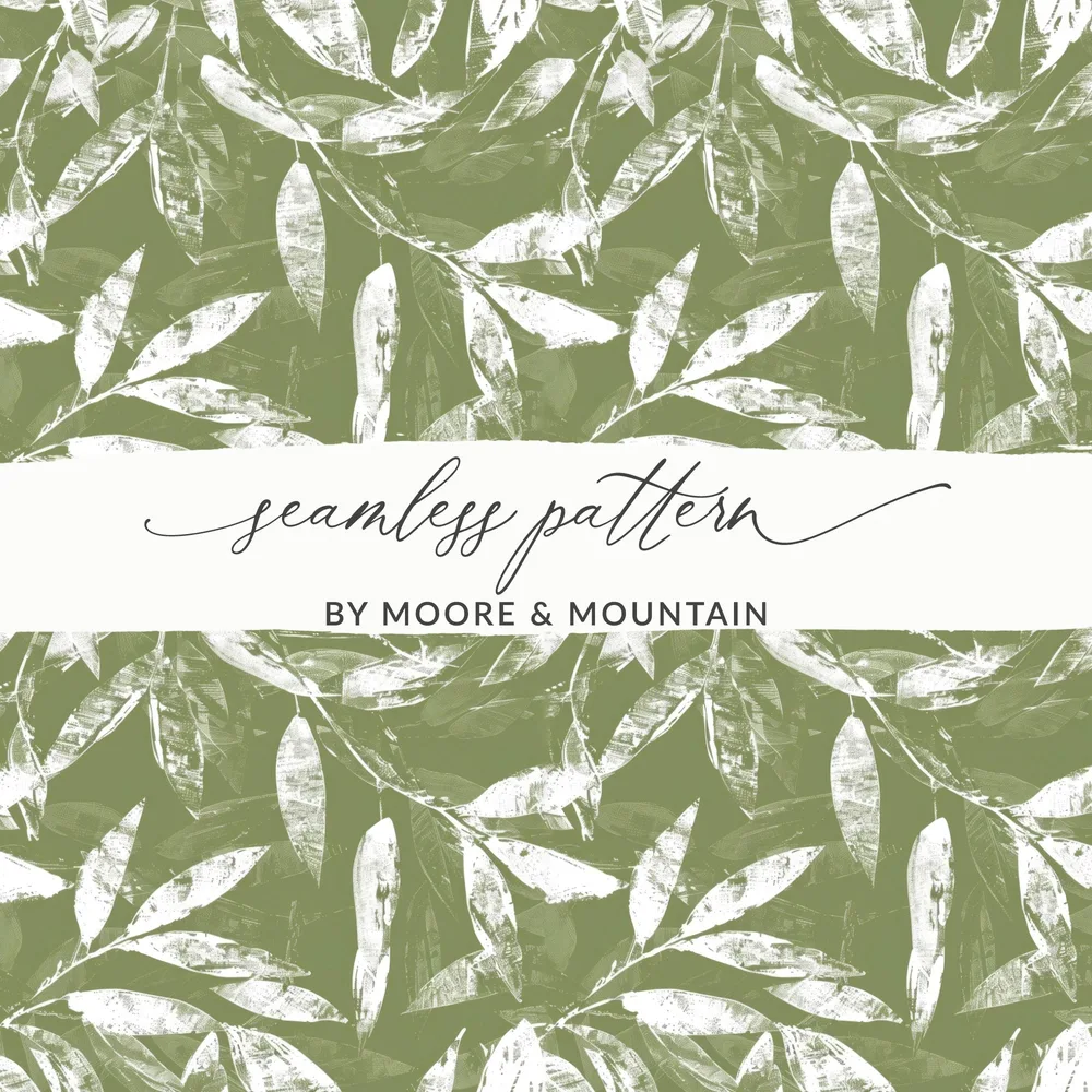 Moore and Mountain Leaf Seamless Pattern Design