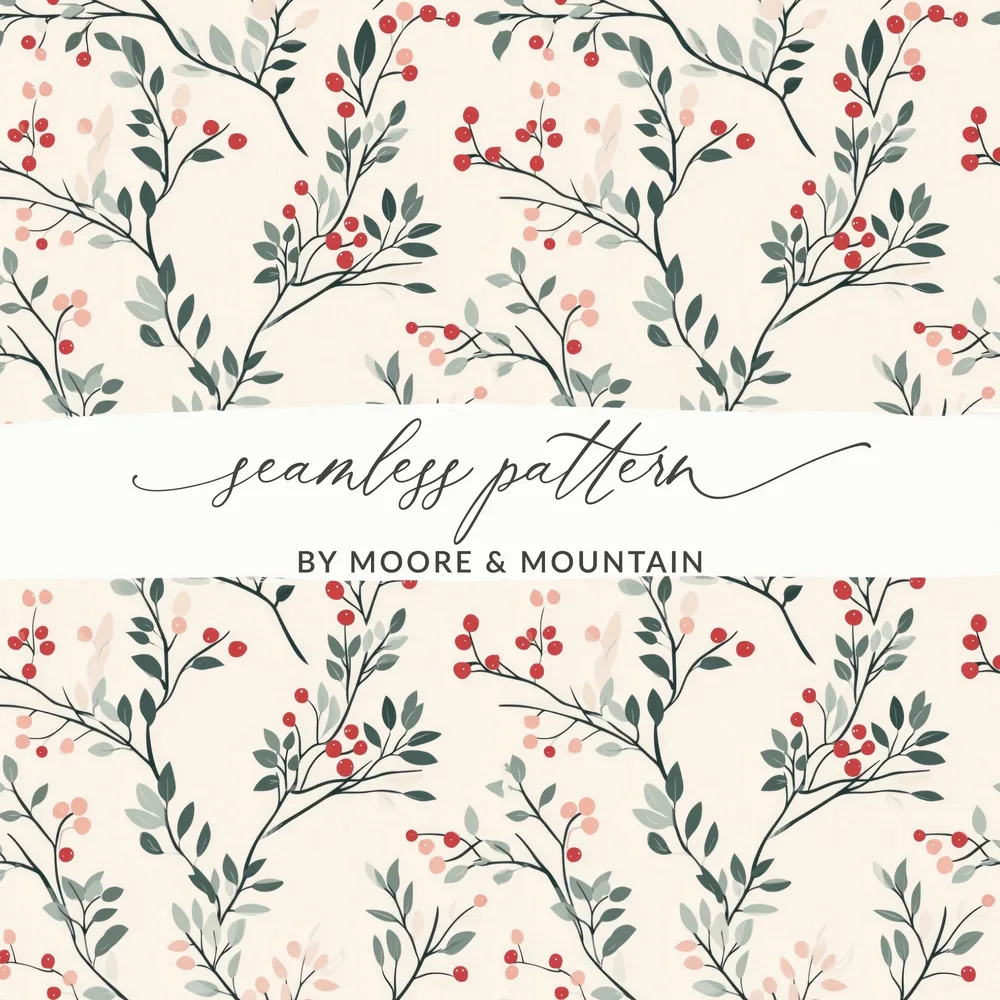 Botanical Seamless Pattern by Moore And Mountain Design