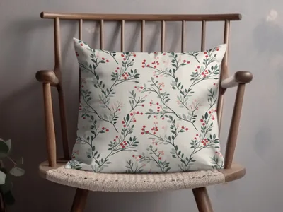 Elegant Floral Pattern Decorative Pillow for Living Room