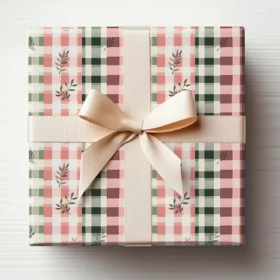 Stylish Patterned Gift Box with Ribbon Wrapping