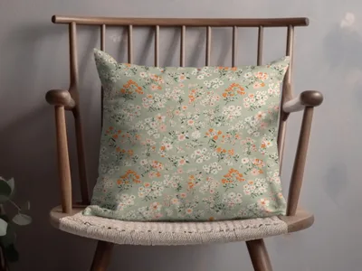 Sage Green Seamless Floral Pattern Digital - Moore and Mountain