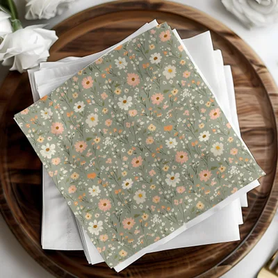 Sage Green Seamless Floral Pattern Digital - Moore and Mountain