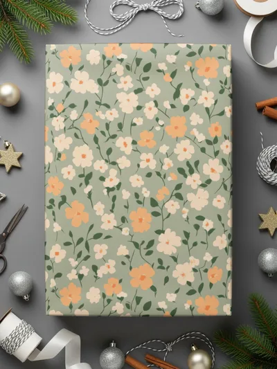 Sage Green Seamless Floral Pattern Digital - Moore and Mountain