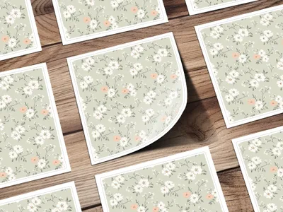 Sage Green Seamless Floral Pattern for Crafting Projects - Moore and Mountain