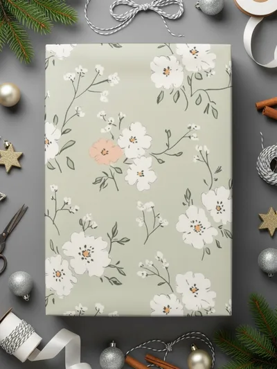 Sage Green Seamless Floral Pattern for Crafting Projects - Moore and Mountain