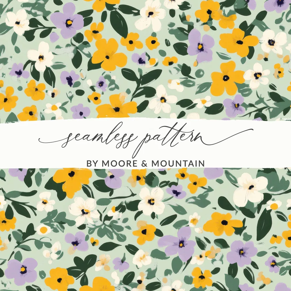 Vibrant Floral Seamless Pattern by Moore & Mountain