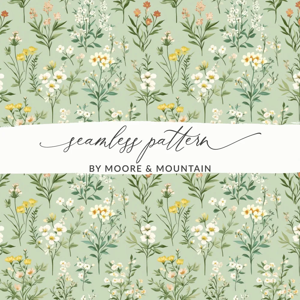 Floral Seamless Pattern by Moore & Mountain Print Design