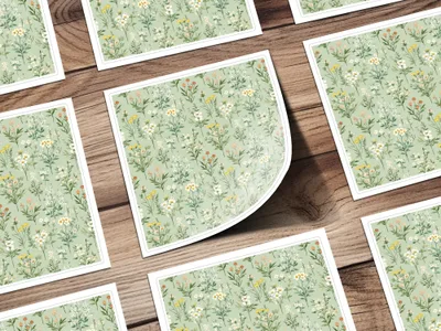 Vibrant Botanical Patterned Stickers Set of 10