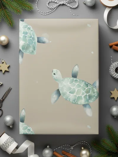 Sea Turtle Seamless Pattern Digital Paper, Ocean Animals Pattern, Nursery Decor, Marine Life Print, Reptile Pattern, Digital Download - Moore and Mountain