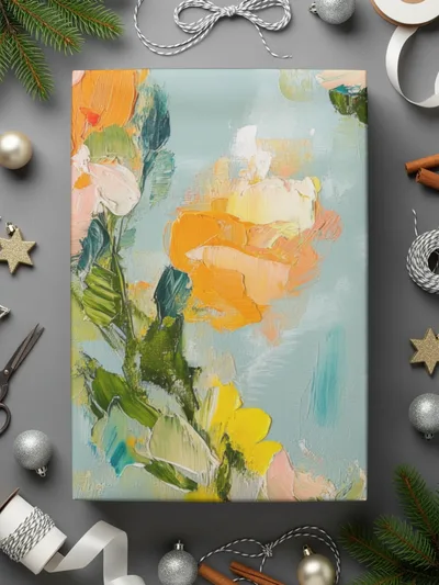 Seamless Acrylic Floral Impressionistic Painting Digital - Moore and Mountain