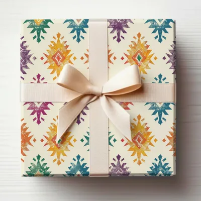 Colorful Geometric Patterned Gift Wrap Paper
