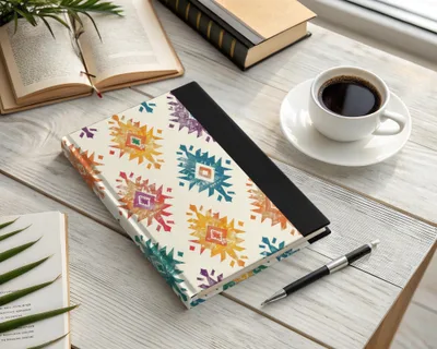 Vibrant Geometric Pattern Hardcover Notebook Product