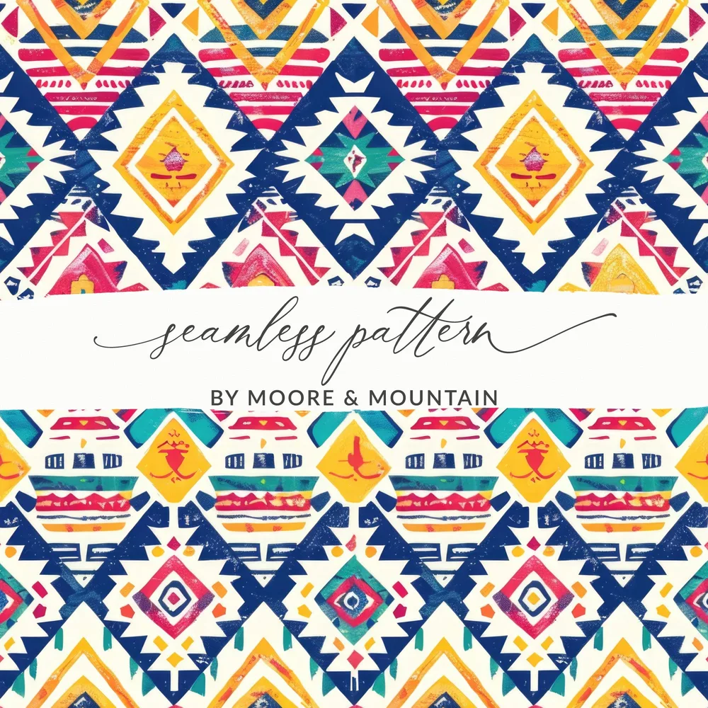 Seamless Pattern by Moore & Mountain on Colorful Product