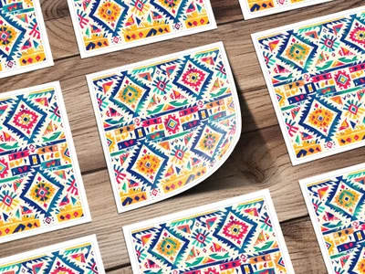 Colorful Geometric Pattern Wall Sticker Sheets Set
