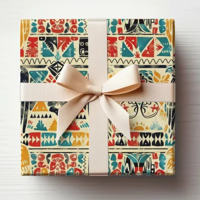 Colorful Geometric Patterned Gift Wrap Product