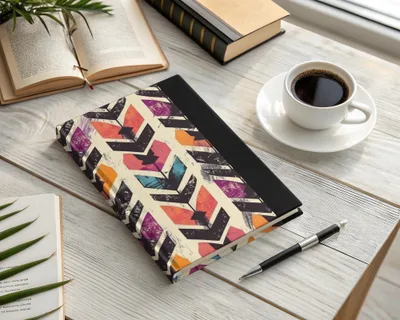 Colorful Chevron Pattern Hardcover Journal for Everyday Use