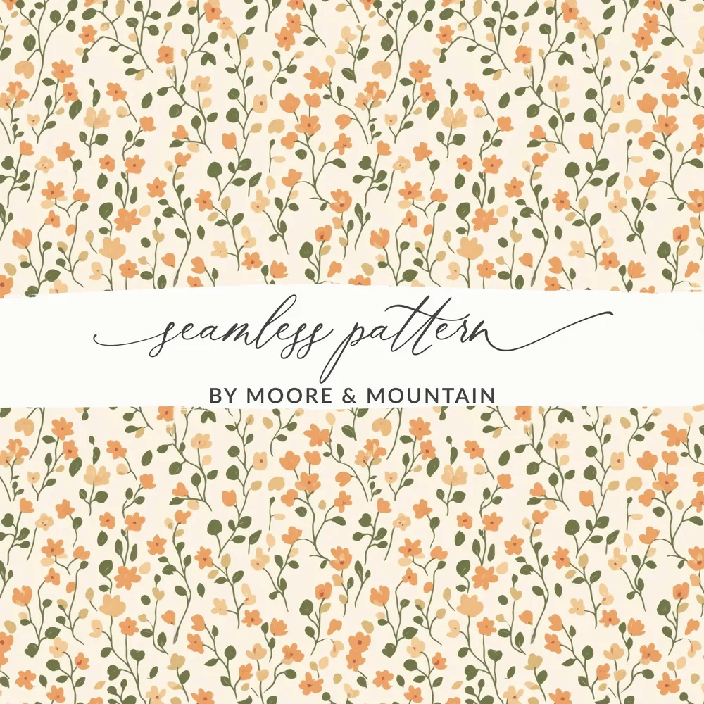Seamless Blush Pink Flower Background Digital - Moore and Mountain