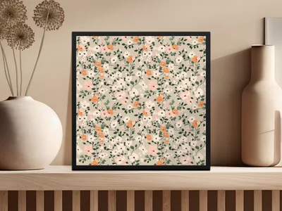 Seamless Blush Pink Flower Background Digital - Moore and Mountain